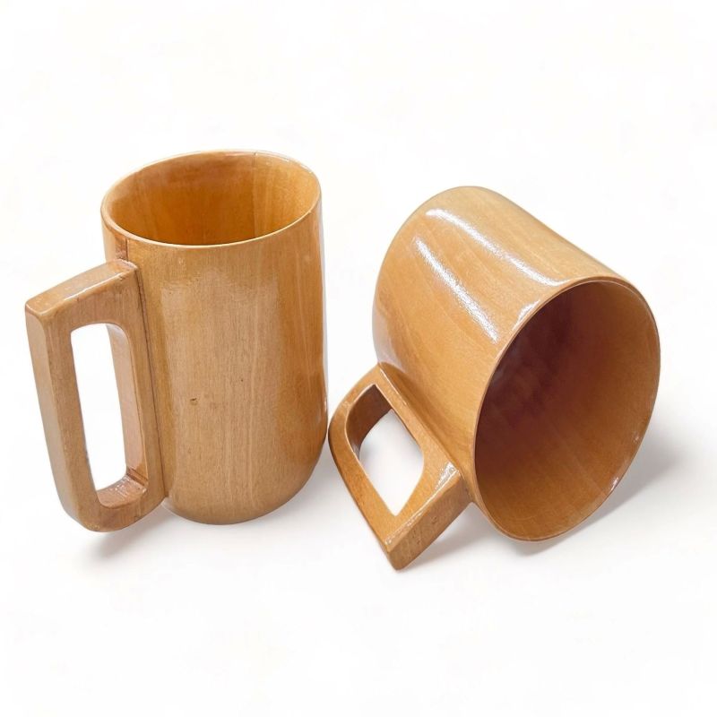 Plain Wooden Tea Cups
