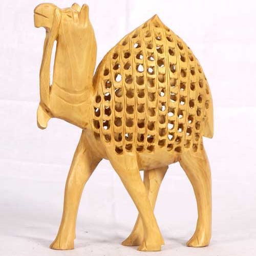 Wooden Camel Statue