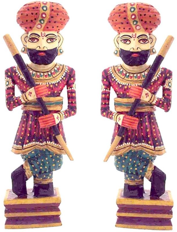 Wooden Chowkidar Statue