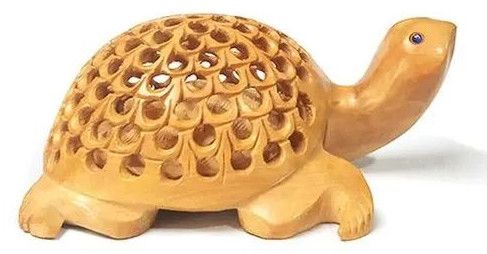 Wooden Tortoise Statue