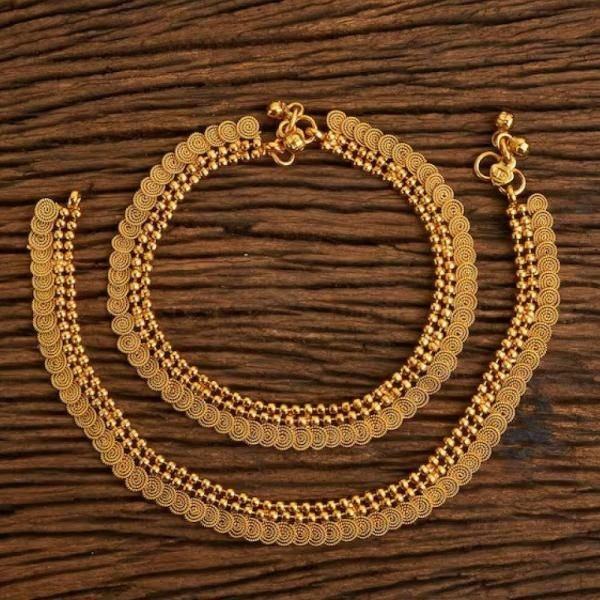 18K Gold Polki Anklet