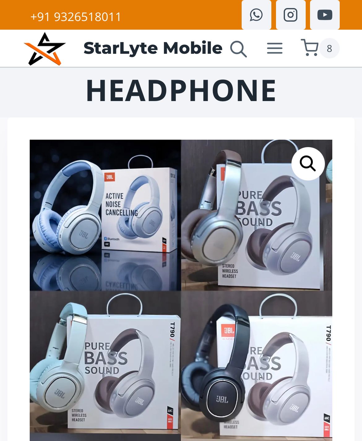 JBL T790 Wireless Headphone