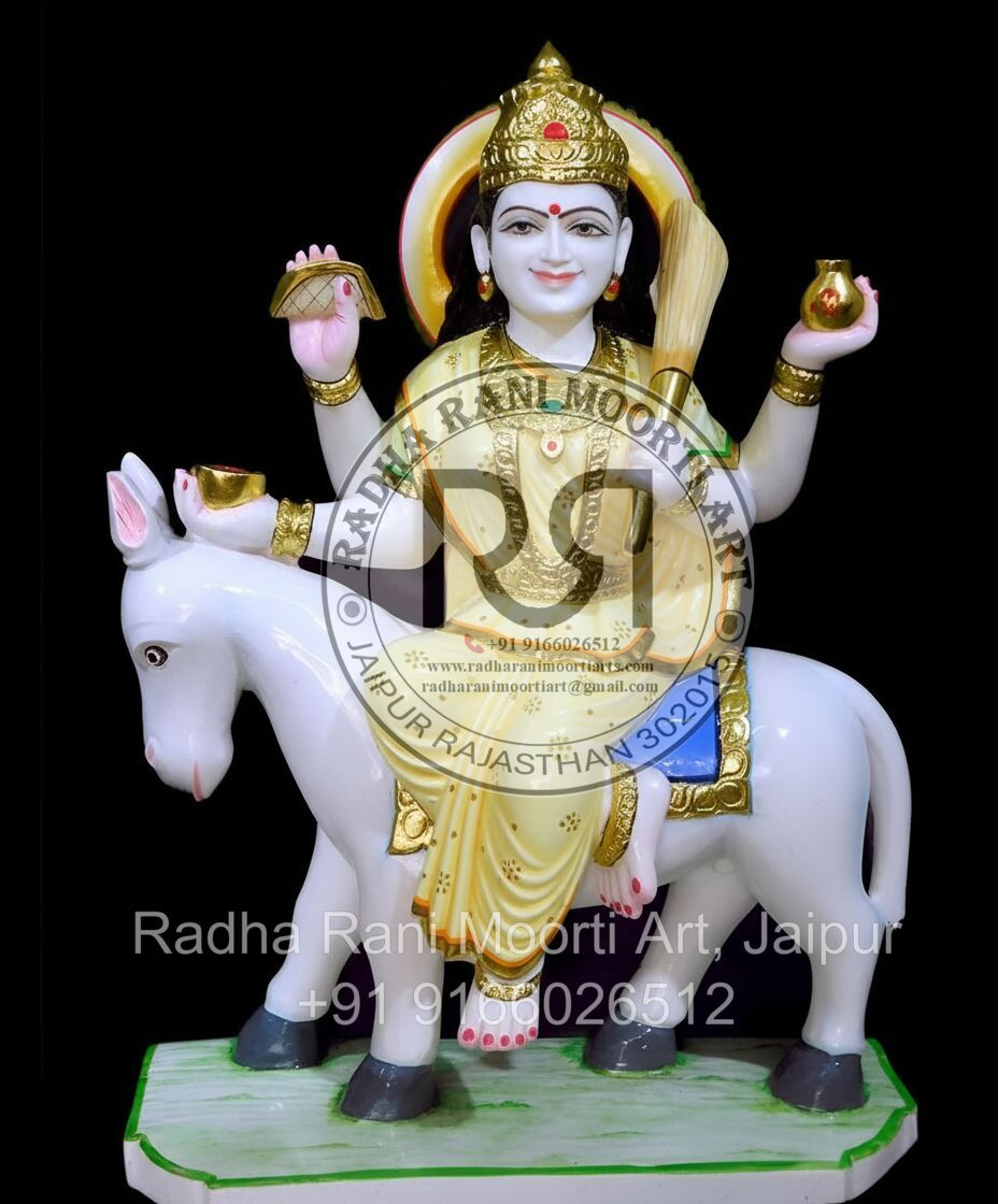Marble Shitla Mata Statue