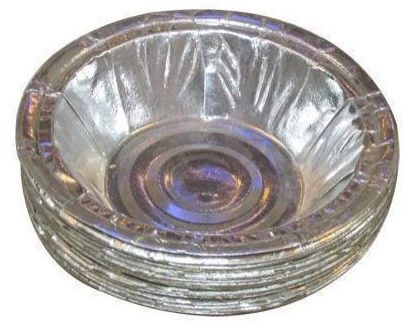 6 Inch 100 GSM Silver Coated Dona