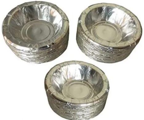 6 Inch 120 GSM Silver Coated Dona