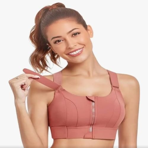 Front Zip Longline Sports Bra