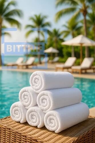 Cotton Striped Hotel Pool Towel