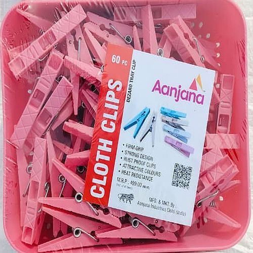 Dezaro Pink Plastic Cloth Clips