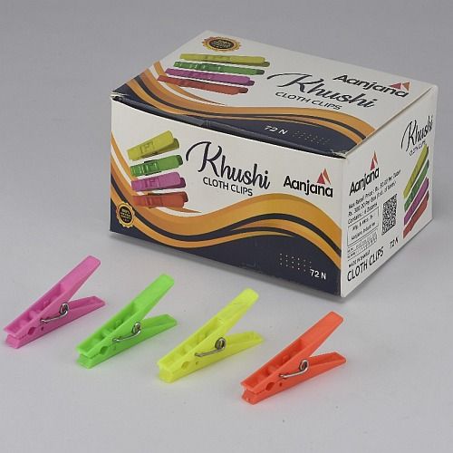 Khushi Multicolor Plastic Cloth Clips