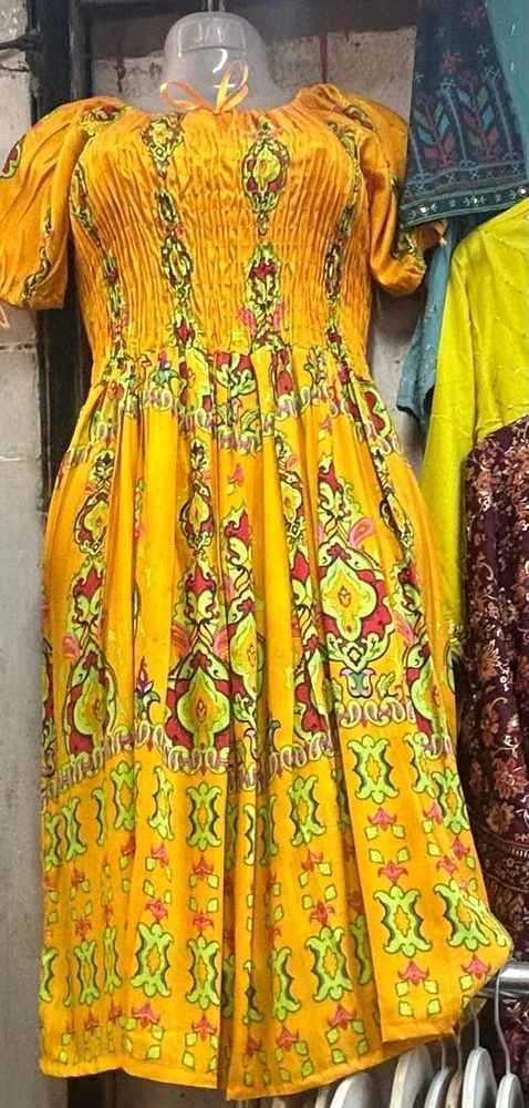 Yellow Ladies Short Dress