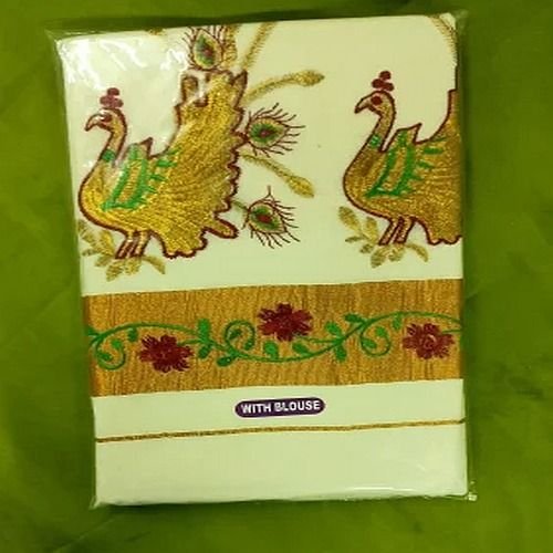 Designer Kerala Pure Cotton Saree