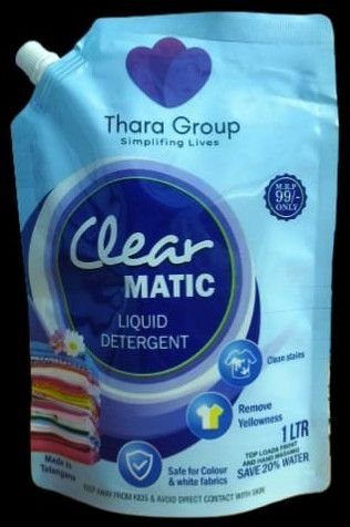 1ltr Clear Matic Liquid Detergent Pouch