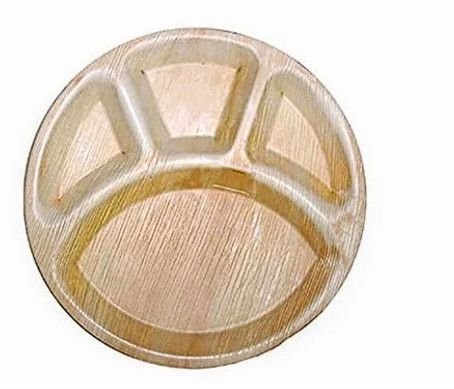 4 CP Areca Leaf Round Plate