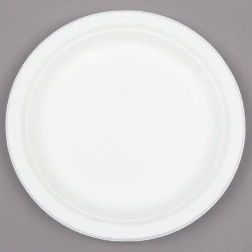 7 Inch Plain Sugarcane Bagasse Plates