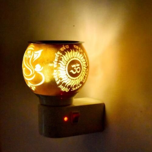 Golden Spiritual Om Plug Lamp