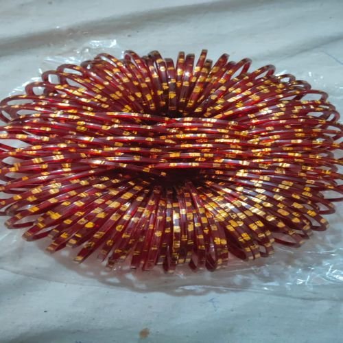 Maroon Square Check Golden Polished Bangles