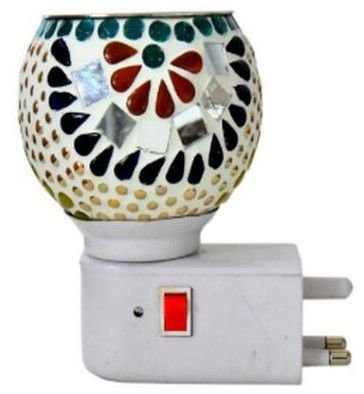 Multicolor Mosaic Ceramic Plug Night Lamp