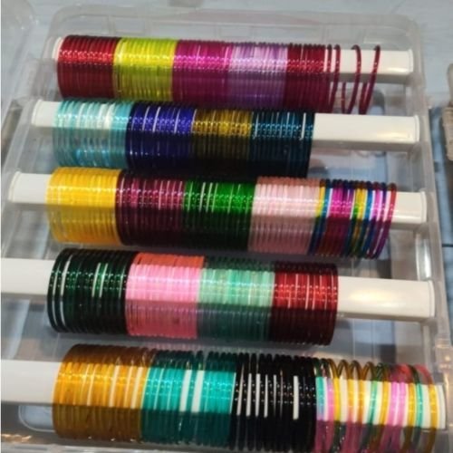 Multicolor Smooth Glossy Plain Glass Bangles