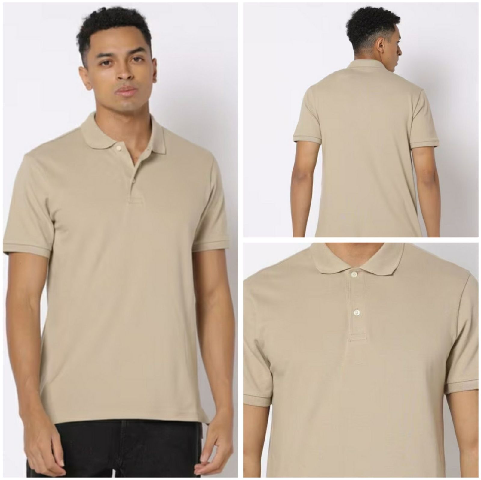 Mens Half Sleeves Polo Neck T Shirt