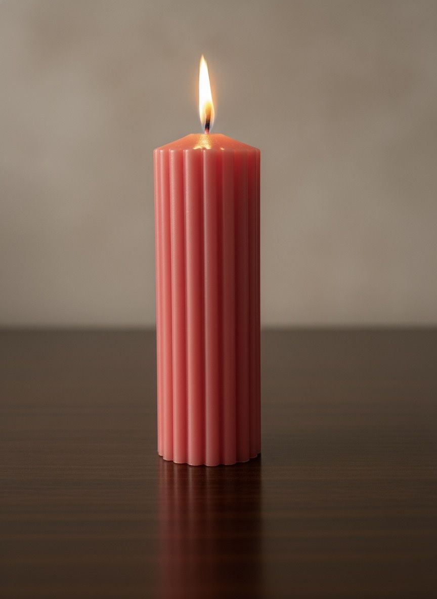 Dark Pink Ripped Soy Wax Scented Candle
