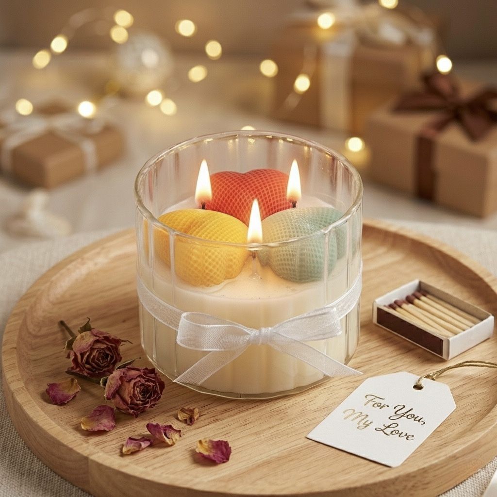 Heart Peony Jar Candle