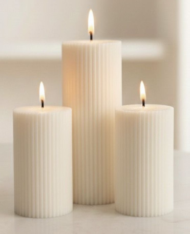 White Ripped Soy Wax Scented Candle