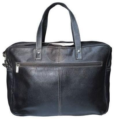 Black Synthetic Leather Laptop Bag