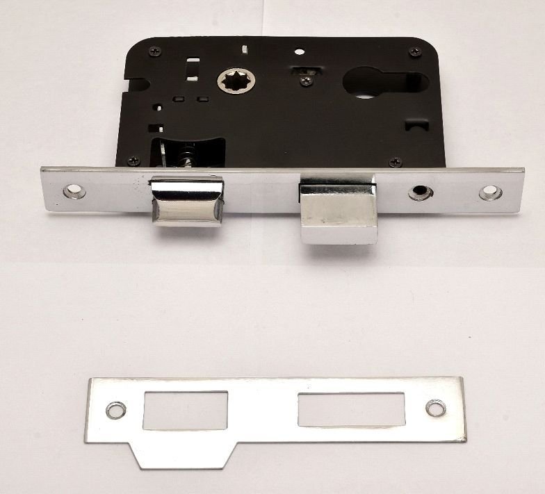 Mortise Lock Body with Matching Strike Plate