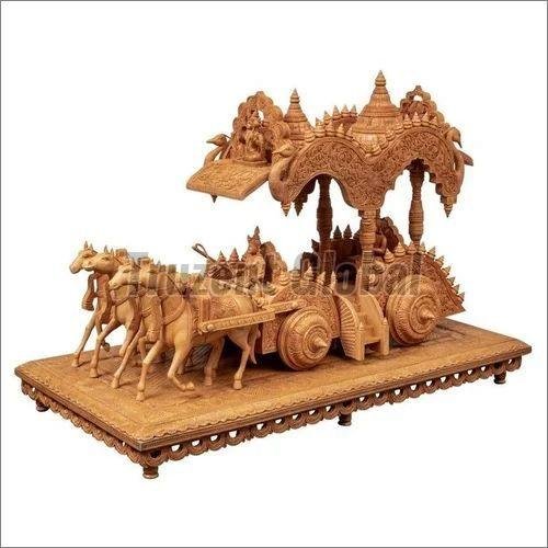 Hand Carved Wooden Rath Sculpture
