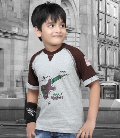Boys Grey Music Graphic T Shirt