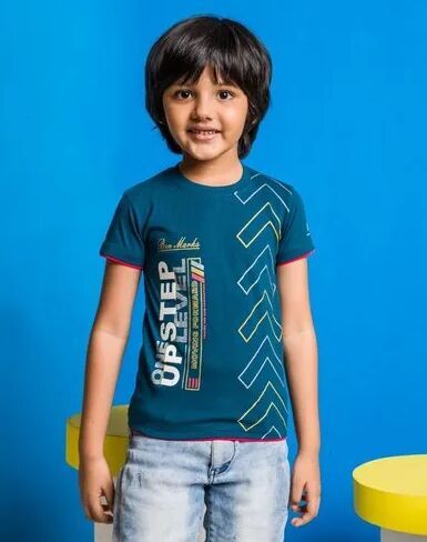 Boys Teal Arrow Motif T Shirt