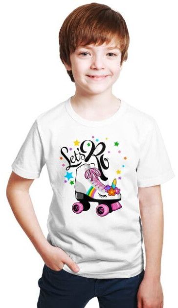 Boys White Character Print T Shirt