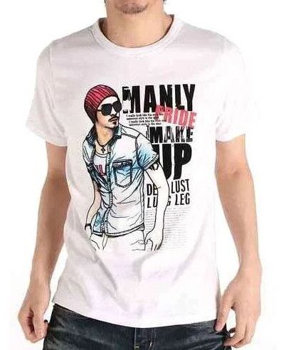 Mens White Quote Graphic T Shirt