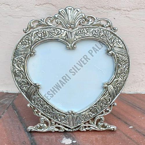 Decorative Silver Plated Heart Shape Photo Frame
