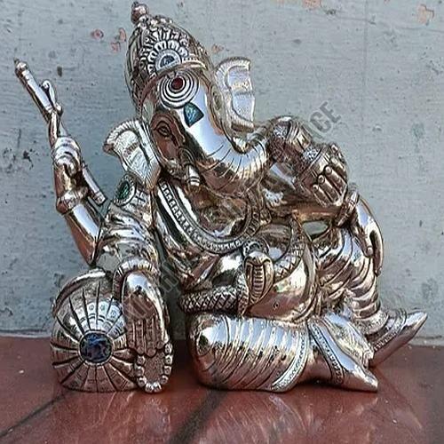 Silver Coated Ganesh Statue