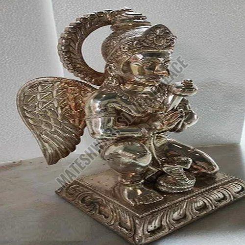 Silver Coated Hanuman Statue
