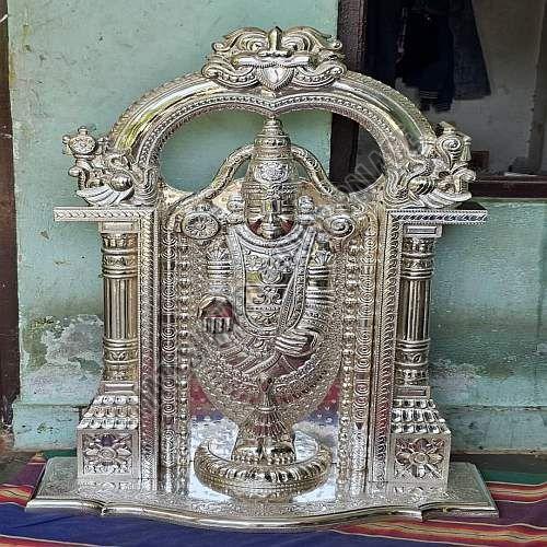 Silver Plated Lord Tirupati Balaji Sri Venkateshwara Statue