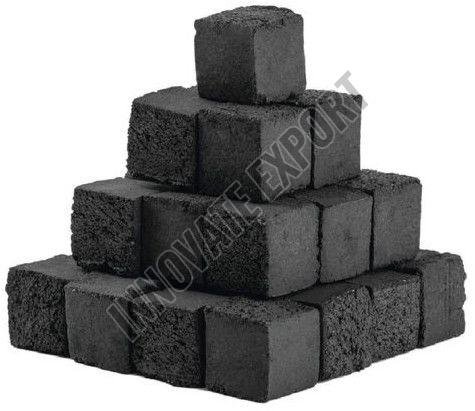 Black Coconut Shell Charcoal Briquettes Cube