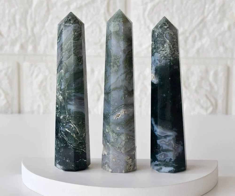Gray Agate Crystal Stone
