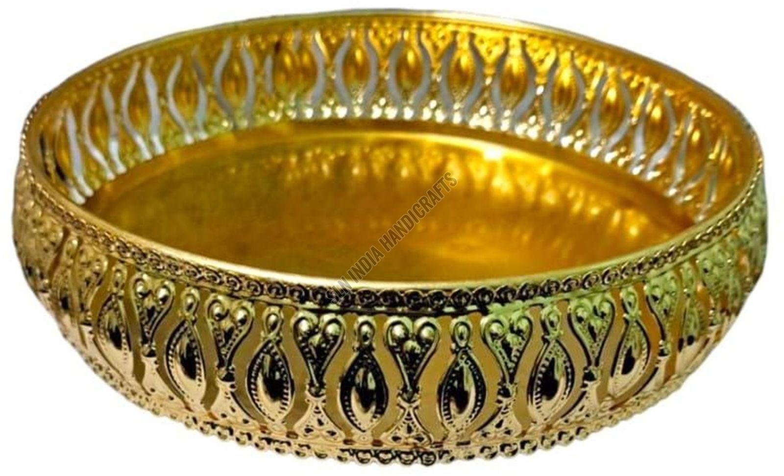 Gold Plated German Silver Serving Tray