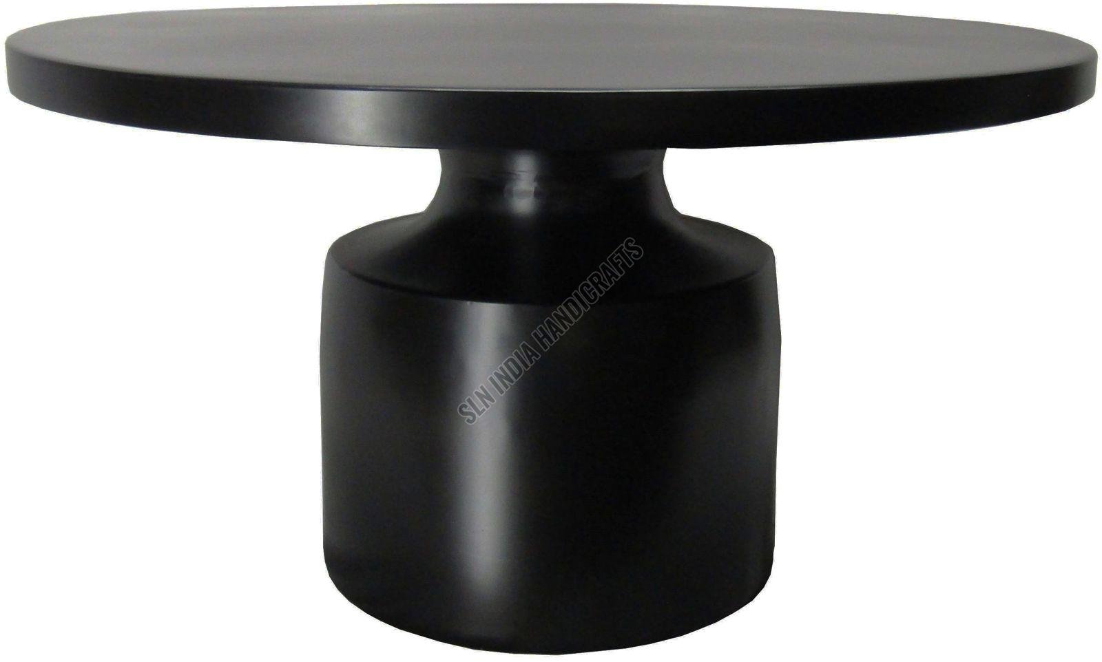 Matt Black Round Coffee Table