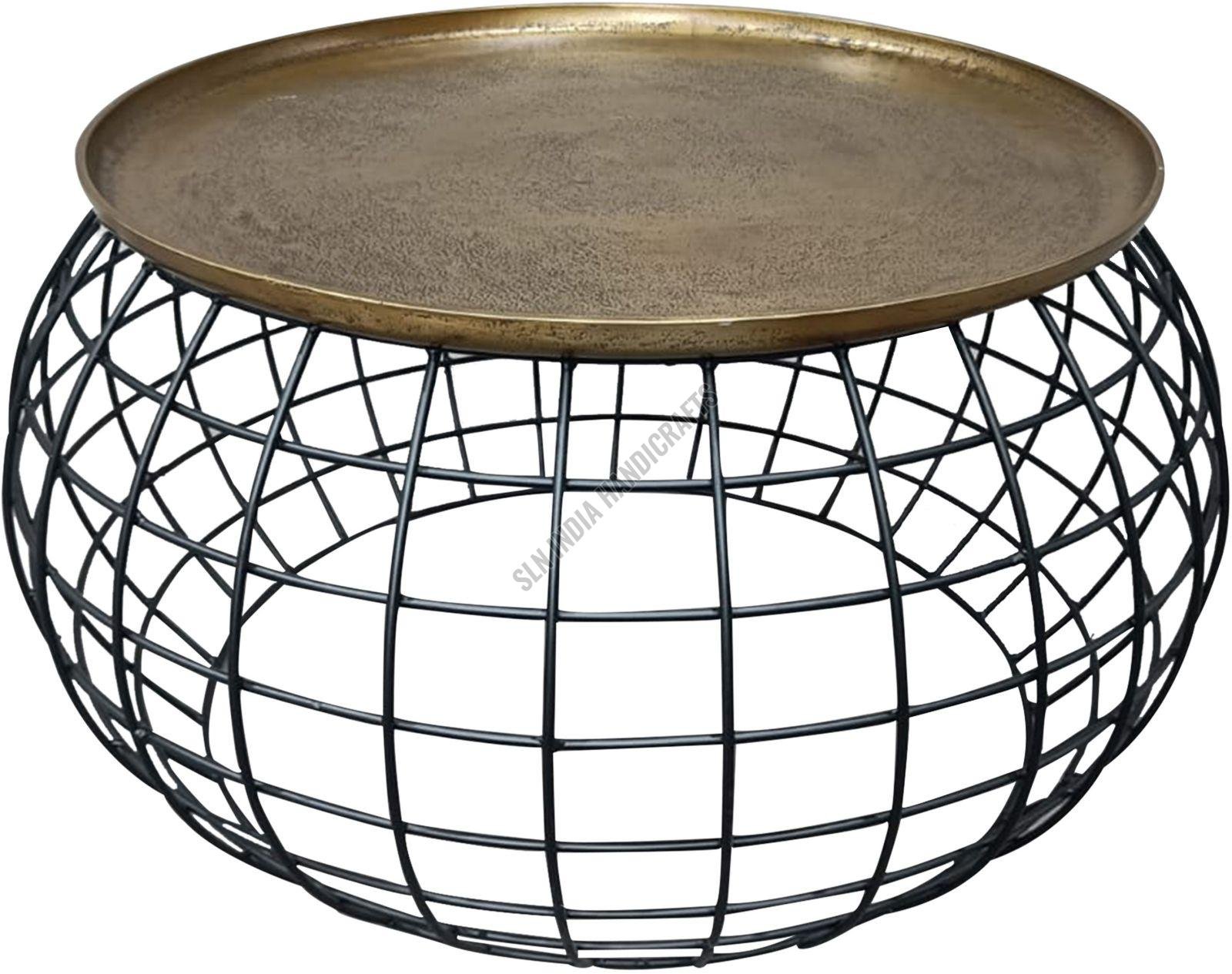 Metal Round Pot Shape Coffee Table
