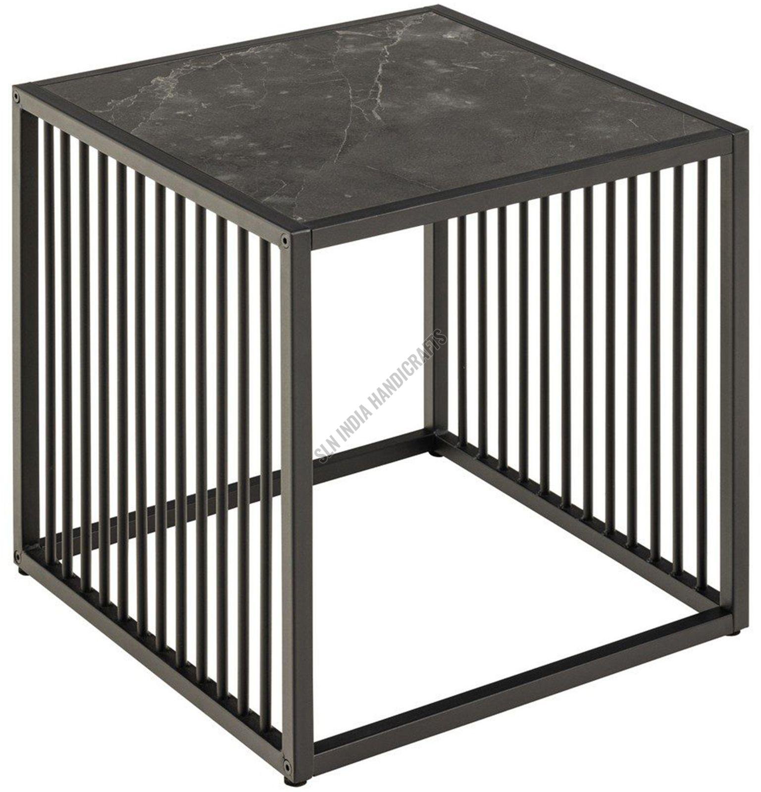 Square Shape Metal Frame Side Table