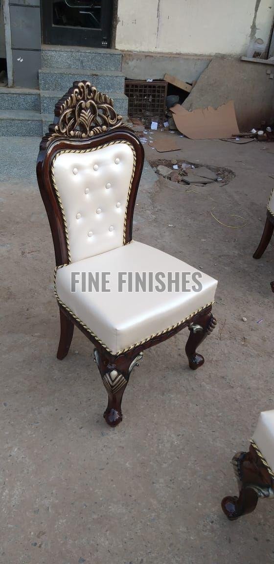 Royal Button Back Wooden Dining Chair