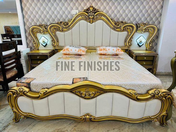 Royal Double Headboard Wooden King Size Bed