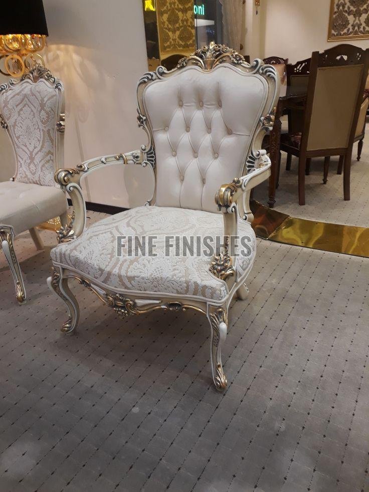 Royal Hand Carved High Back Accent Chair