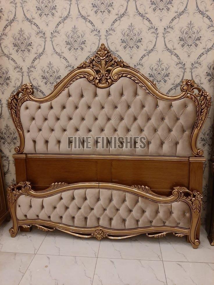 Royal Tufted Panel Wooden King Size Bed