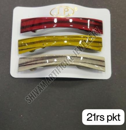 Glossy Long Bar Hair Clip Set