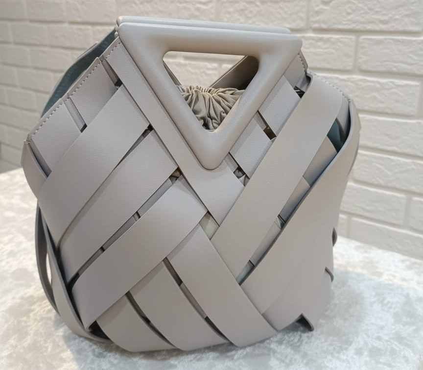 Stylish PU Leather Bucket Sling Bag