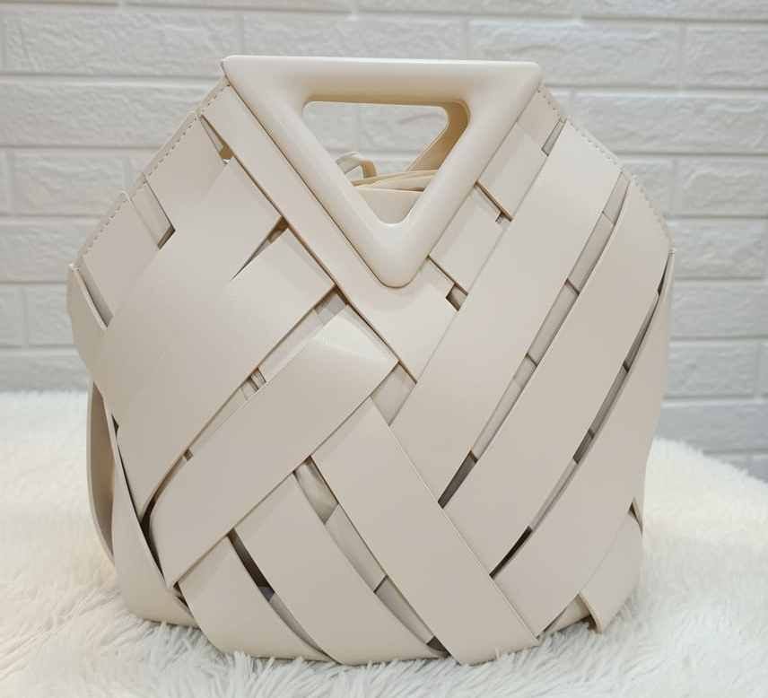 Woven PU Leather Crossbody Bag